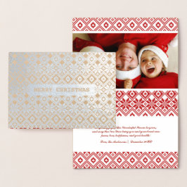 God jul Real Foil Luxury Anpassningsbar PhoCard Folierat Kort