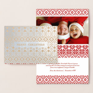 God jul Real Foil Luxury Anpassningsbar PhoCard Folierat Kort