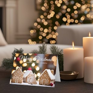 God jul Real Gods Gingerbröd House Helgkort