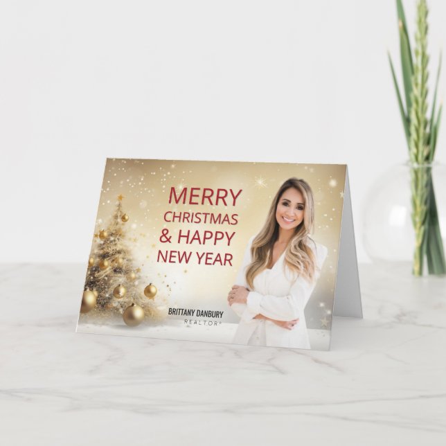 God jul Real Gods Realtor Photo Helgkort (Framsida)