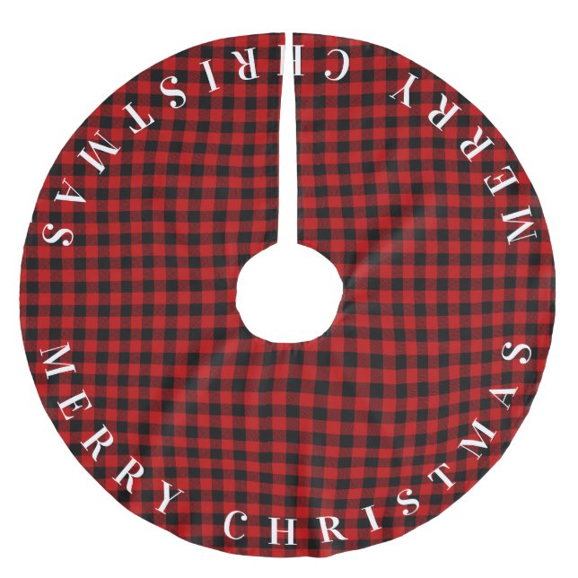 God jul Red and Black Buffalo Play Julgransmatta Borstad Polyester (Framsidan)