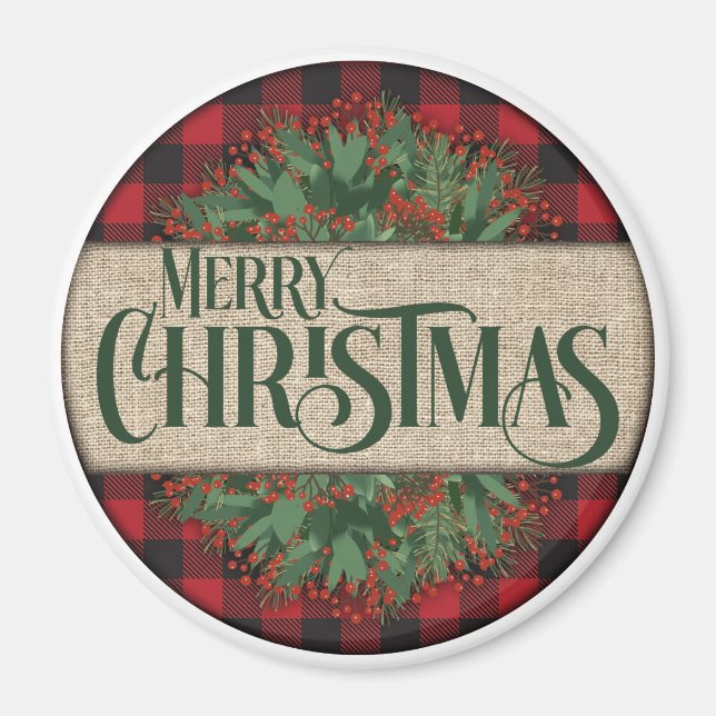 God jul Red and Black Play Magnet (Framsidan)