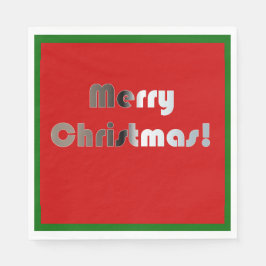 God jul Red and Grönt Napkins Pappersservett