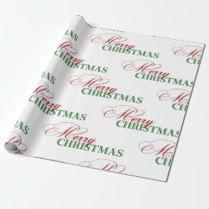 God jul Red and Grönt Typography Presentpapper