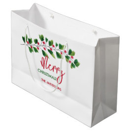 God jul Red and Grönt Watercolor Gren