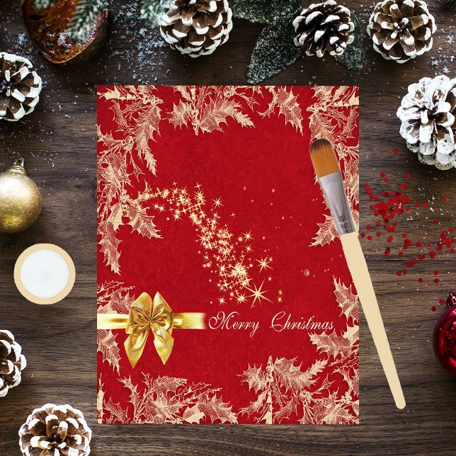 God jul Red and Guld Scrapbook Papper (Skapare uppladdad)