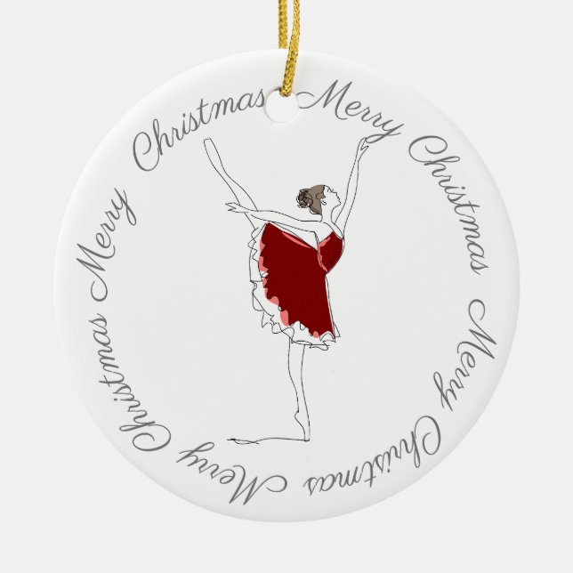 God jul Red Ballerina Ornament (Framsidan)
