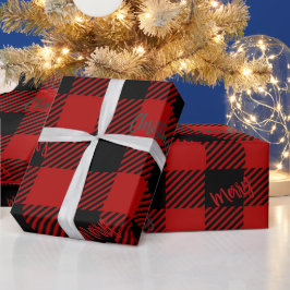 God jul Red Black Buffalo Play Presentpapper