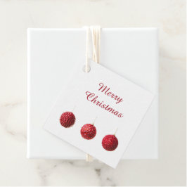 God jul Red Bollar dekoration med text Gåvor Etiketter