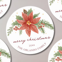God jul Red Botanical Poinsettia