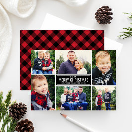 god jul Red Buffalo Play Photo Collage Julkort