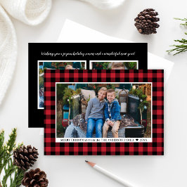 God jul Red Buffalo Play Photo Julkort