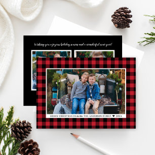 God jul Red Buffalo Play Photo Julkort