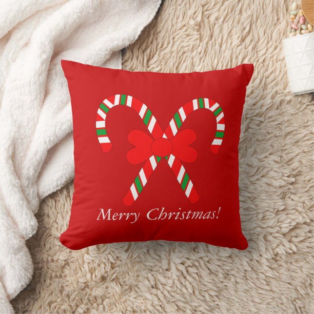 God jul Red Candy cane Festive Kudde (Filt)