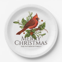 God jul Red Cardinal Holly Personlig