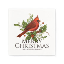 God jul Red Cardinal Holly Personlig