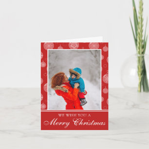 God jul Red Dekorations Photo Helgkort
