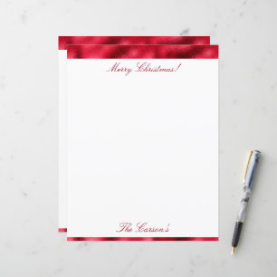 God jul Red Elegant Metallic Stationary