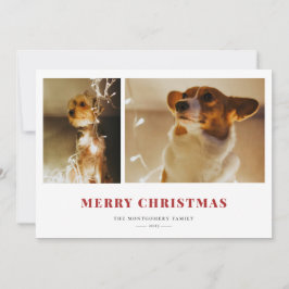 God jul Red Fair Isle Photo Julkort