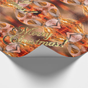 God jul Red Faux Guld Script Elegant Chic Presentpapper