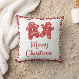 God jul red glitter kudde