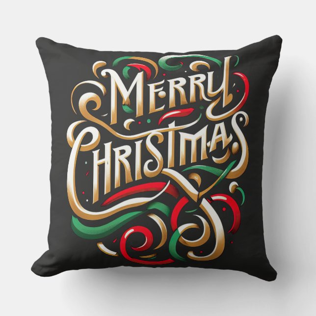 God jul Red Grönt Guld Kudde (Framsida)