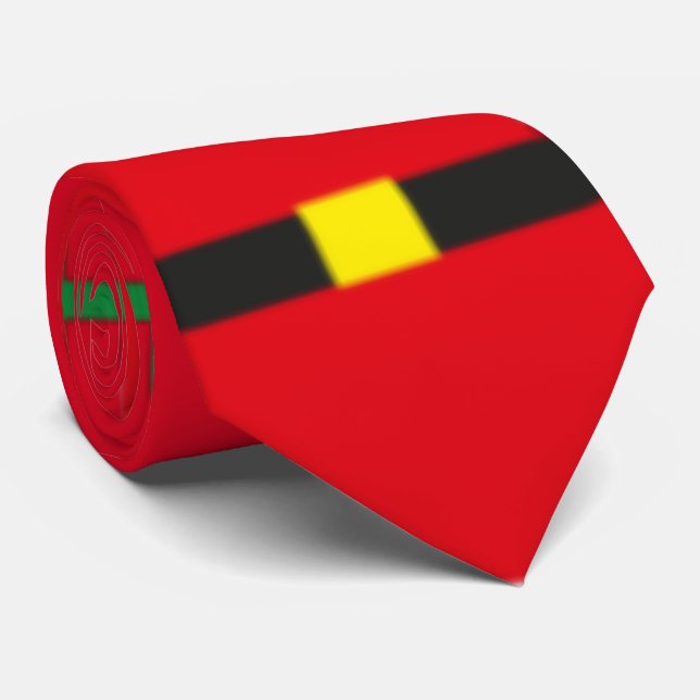 god jul red grönt jultomten slipsar (Rullad)