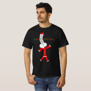 god jul red grönt jultomten tecken t shirt