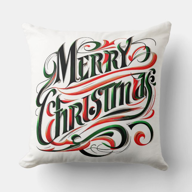 God jul Red Grönt Kudde (Framsida)