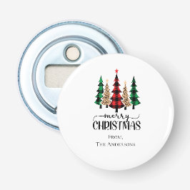 God jul Red Grönt och Black Play Träd Flasköppnare