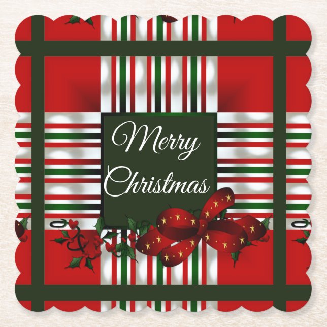 God jul Red Grönt Play Underlägg Papper (Framsida)