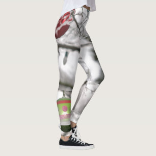 God jul Red Grönt Silver Ornaments Leggings