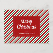 God jul Red Grönt Stripe Mönster