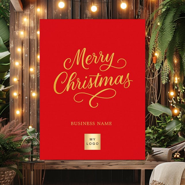God jul red guld business logotyp poster (Skapare uppladdad)