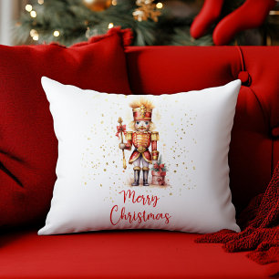 God jul Red Guld Nutcracker Kudde