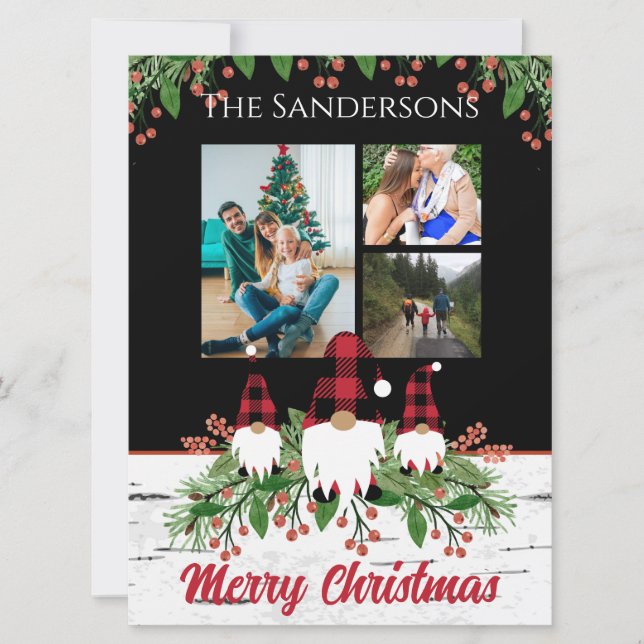 God jul Red Hat Buffalo Play Gnomes Black (Framsida)