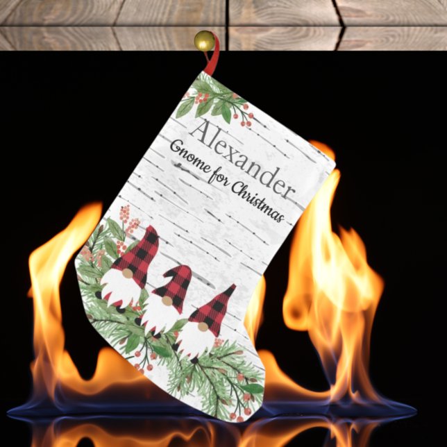 God jul Red Hat Buffaloe Play Gnomes Sm Liten Julstrumpa (Skapare uppladdad)