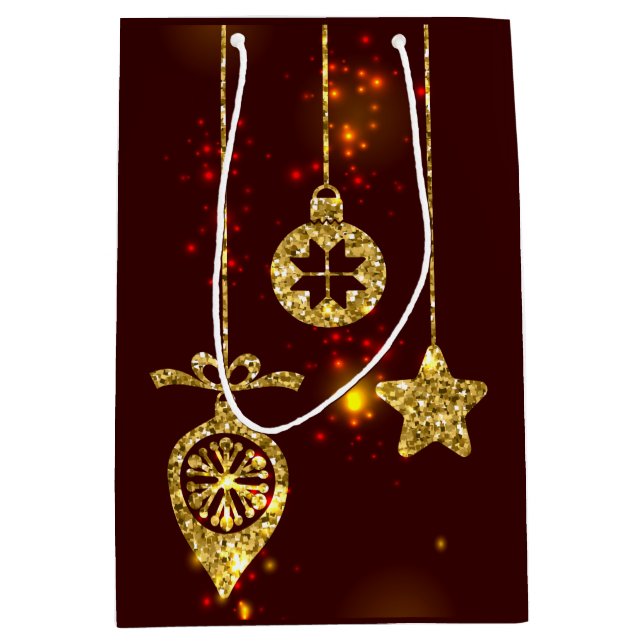 God jul Red Helgdag Glitter mousserande (Framsidan)