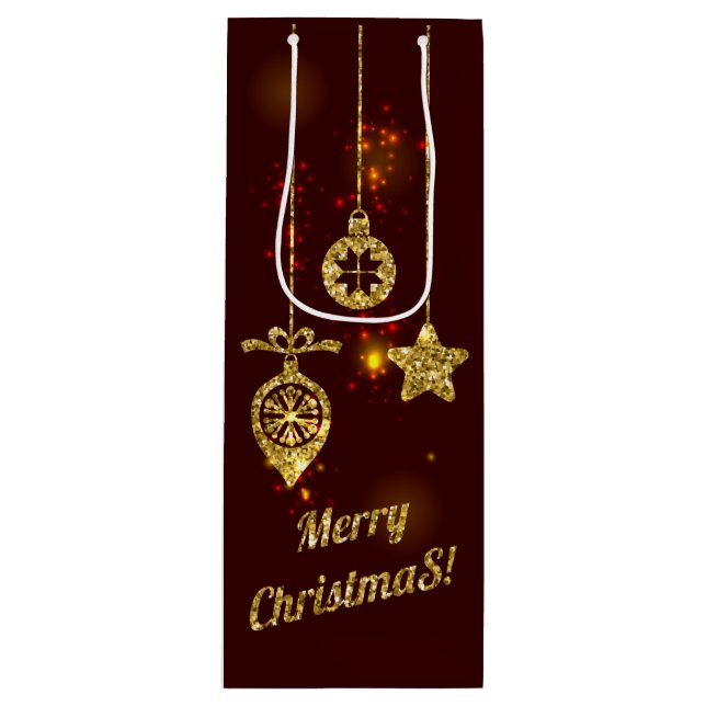 God jul Red Helgdag Glitter mousserande (Framsidan)