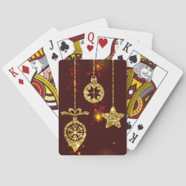 God jul Red Helgdag Glitter mousserande Kortlek