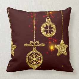 God jul Red Helgdag Glitter mousserande Kudde