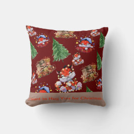 God jul Red Helgdag Kudde