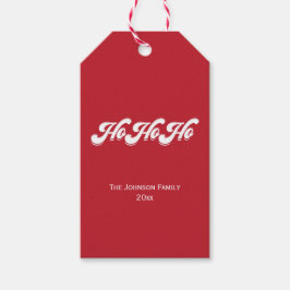 God jul Red Ho Ho Ho Gift Märkres Presentetikett
