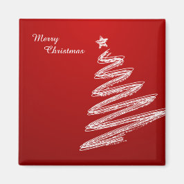 God jul Red Julgran Magnet