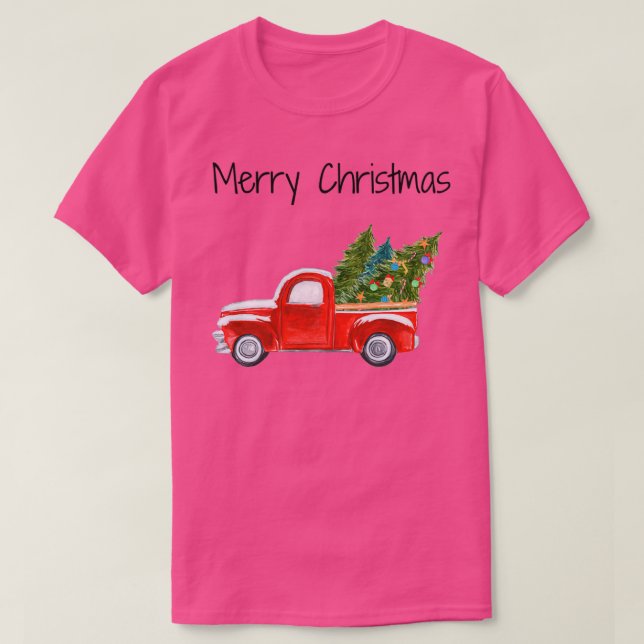 God jul Red-julspår med jul T Shirt (Design framsida)