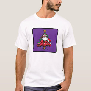God jul Red Jultomten Julgran T Shirt