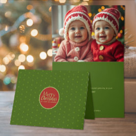 God jul Red Lägg till bild Foldat-Helgdag-kort Helgkort