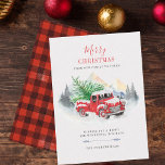 God jul Red Lastbil Buffalo-familjekort Anteckningskort<br><div class="desc">Vilket bättre sätt att låta dina vänner och familj veta att du tänker på dem än att önska dem ett mycket God jul med det klassiska röda lastbil i snö med ett Julgran på baksidan för att få sinnet för vad som är till kom. Ändra enkelt texten på kortet genom...</div>