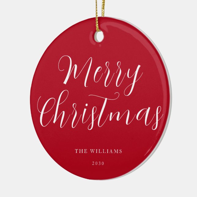 God jul Red Minimalist Julgransprydnad Keramik (Vänster)