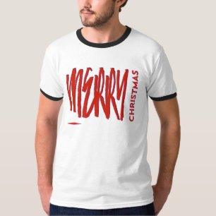 God jul Red Modern Typography-skript T Shirt